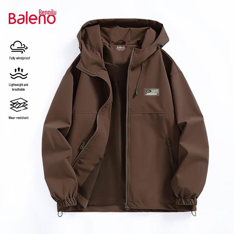 

Baleno Men s Windproof Hooded Casual Jacket 4XL