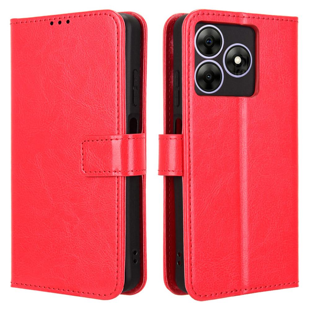 Kožené pouzdro pro Blackview Wave 8/Wave 8C/Oscal Flat 2 s texturou Crazy Horse, kryt peněženky na telefon