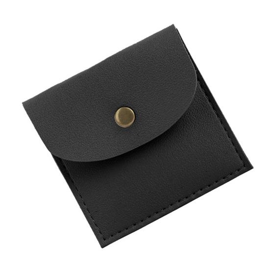 Mini Jewelry Pouch Faux Leather Small Storage Bag Travel Jewelry Pouch with Snap Button for Necklaces Bracelets Rings