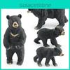 Adorable Asian Black Bear Figurine Crafted From High-quality Pvc Material