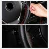 Universal Braid Steering Wheel Cover 38cm Leather Hand Sewing Steering Wheel Cover Genuine Cowhide Leather with Needles Thread
