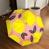 1pc Lemon Pink Automatic Folding Umbrella, Heavy Duty 8 Rib Iron Frame,  Suitable for Travel, Daily Use, Birthday, Decor Gift M0105100