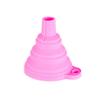 Foldable Mini Funnel Silica Gel Oil/Wine Funnel for Home and Car Pink