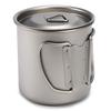 400ml 750ml Cup Set Ultralight Titanium Cup Hanging Pot Set Outdoor Portable Water Cup Foldable Handle
