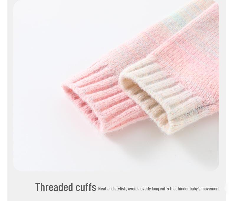 DUUDUU Baby Wool Sweater 2025: Warm Korean Style Knit for Toddlers, Autumn/Winter Girls' Base Layer.