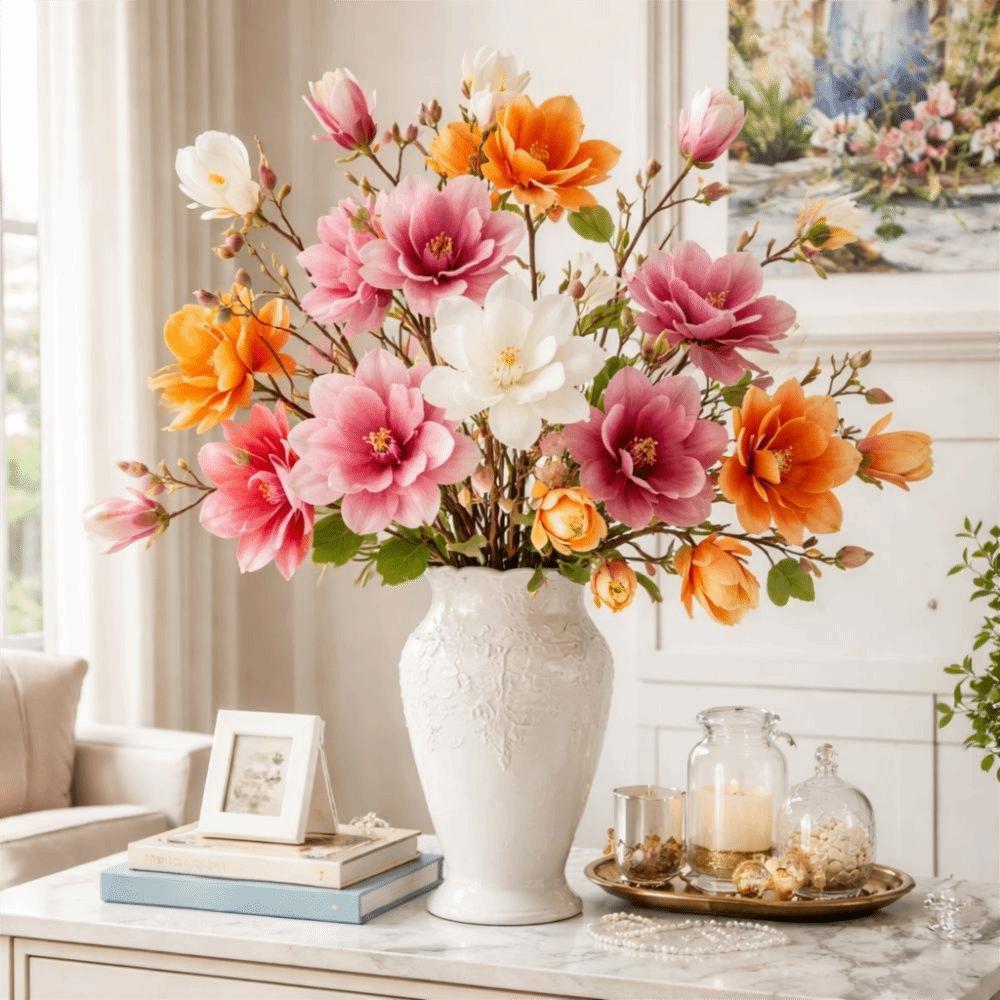 Große künstliche Magnolienblüte Real Touch Handgemachte Simulation Große Magnolie EVA Realistische künstliche Orchidee Tischdekoration