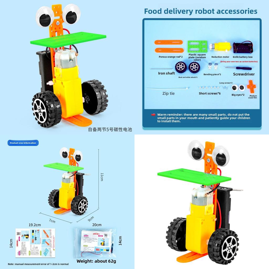 Simulated Food Delivery Robot Assembly Model Material Set For Students And Kids