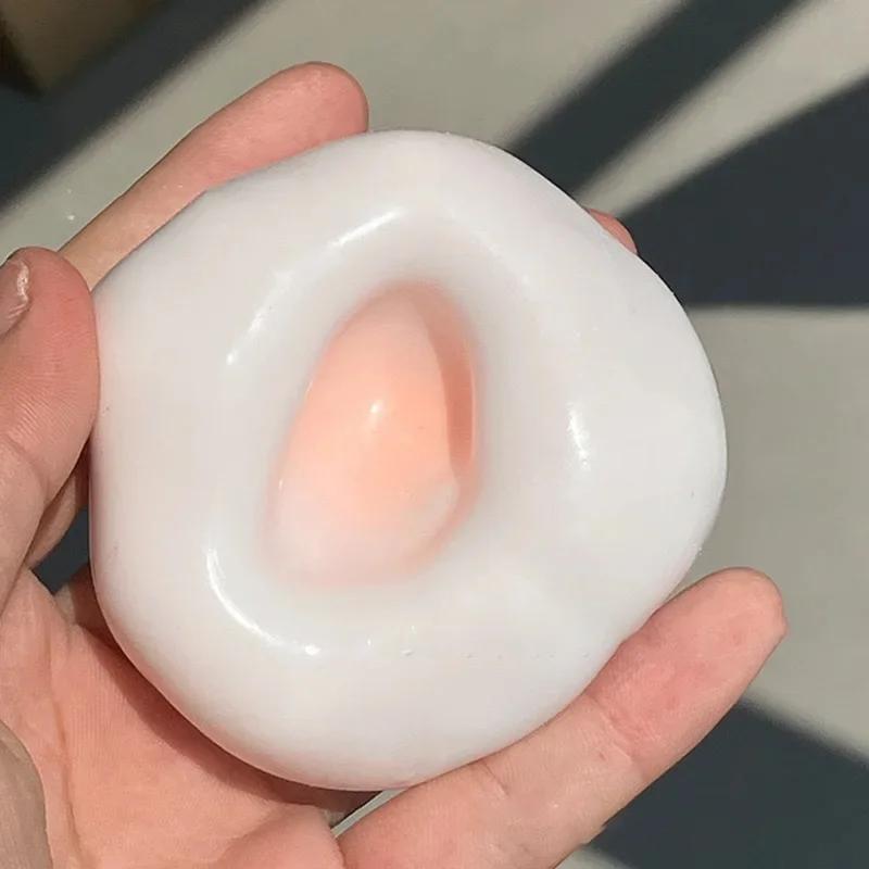 New Coconut Oil Squeeze Squishy Fidget Toys Stress Relieving Toy Ultra-Thin Ice Skin Blind Box Shapeable Venting Gift