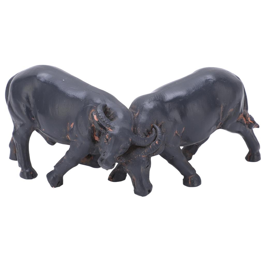 Bull Statue Resin Material Representing Good Luck Compact Modern Style Vivid Animal Sculpture for