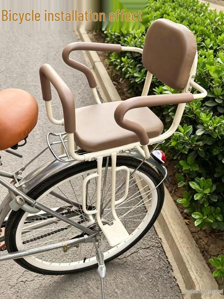 Verdickter am Hinterrad montierter Baby-Sicherheitssitz für Mountainbikes - Großer Kinderschutzstuhl