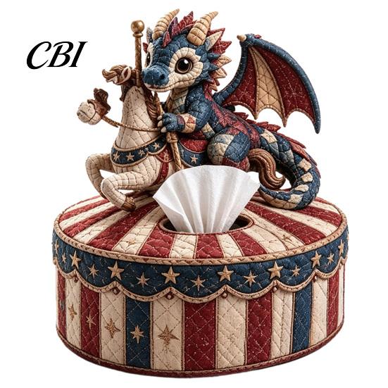 Cabin Style Sewing Kit Quilted DIY Patchwork Tissue Box Kit, with Pre-Cut Fabric, Cover Whimsical Woodland Animal Box, for Adults Beginners Bush Quilt
