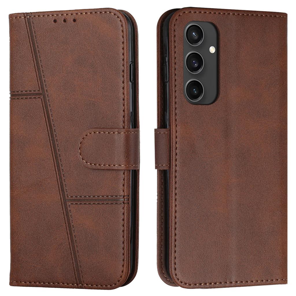 For Samsung Galaxy S24 FE Case Leather Phone Cover Stand Card Holder Slots Wrist Strap