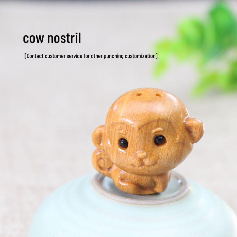 Creative Little Monkey Pendant Charm - Sandalwood Keychain & Phone Accessories