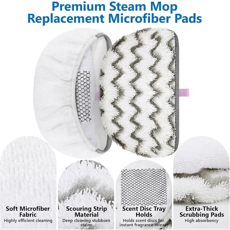 1940 1806 for Bissell Steam Mop Pads Replacement Compatible with Bissell Powerfresh Steam Mop 1544 1440 2075A 2685A Series, Models 19402 19404