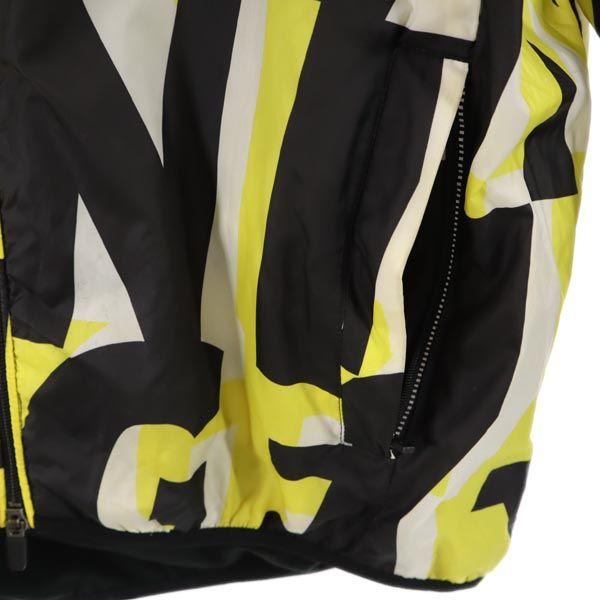 Armani Logoprint Mit Kapuze Jacke M Gelb x schwarz Fleecefutter Pullover Herren Gebraucht