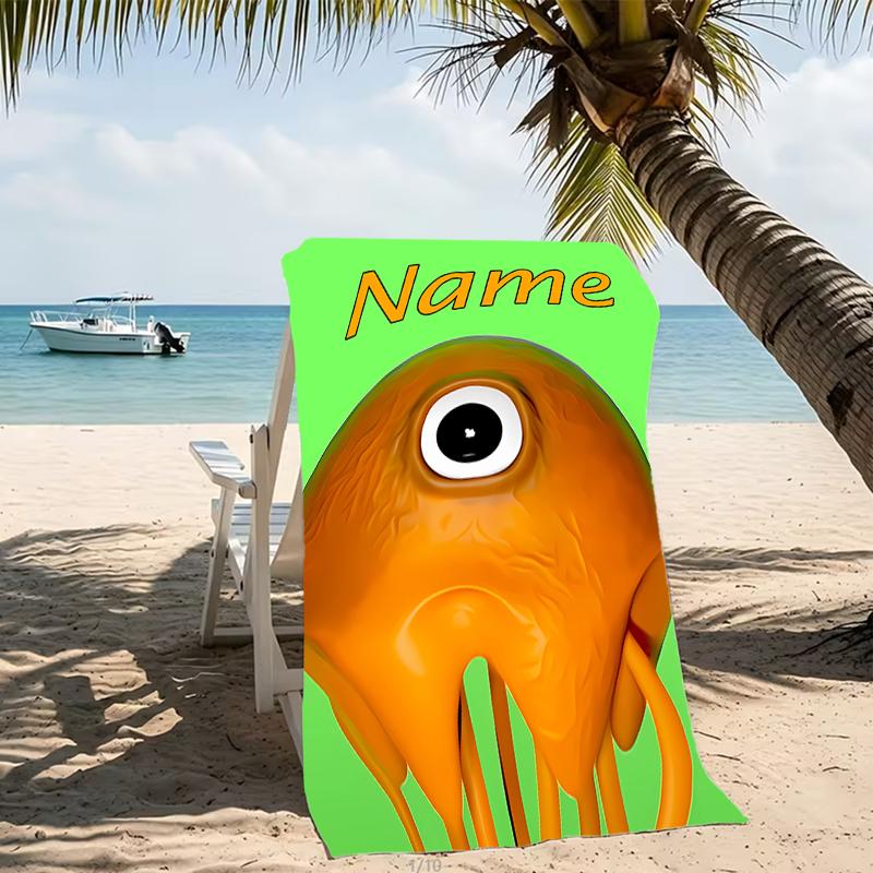 Customizable personalized beach towels Garten Of Banban themed designs.Suitable for the beach, yoga, sports;ideal as beach accessories