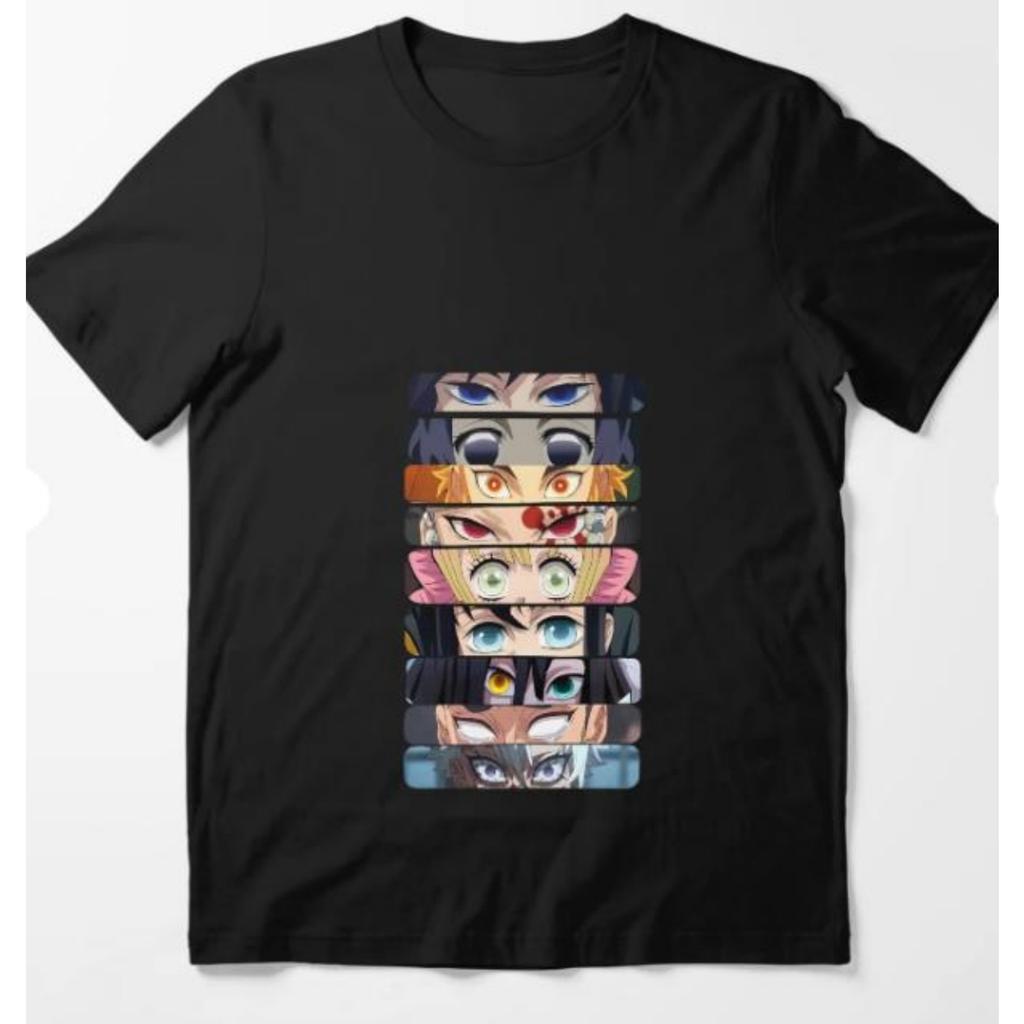 2026 Summer New 100 Pure Cotton Demon Slayer Anime Character Pattern Loose Leisure Short Sleeve Tshirt Round NeckTop Shirt