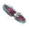 Aquarium Shipwreck Decoration Safe Hand Painted Beautiful Sunken Ship Ornament for Fish Tanks and Aquariums Dark Color