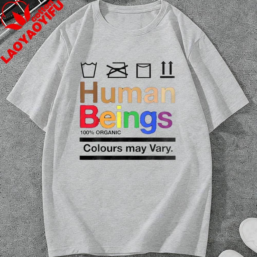 LGBT HuUnisex Beings Colours May Vary T Shirt for Unisex Women Casual Black Short Sleeve Pride Graphic Tees Streetwear Summer Tops