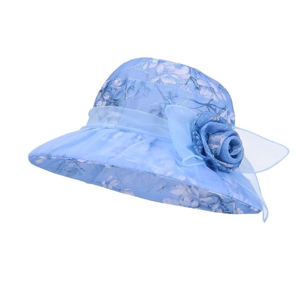Folding Thin Bow Sunshade Cap Breathable Sunscreen Basin Hat Floral Fisherman Hat Outdoor