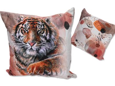 Decorative Pillow Cushion Wild Cats Tigers Carmani