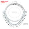 European and American Jewelry Crystal Collarbone Chain Neck Chain Sweet Cool Tassel Full Diamond Light Luxury Choker Necklace