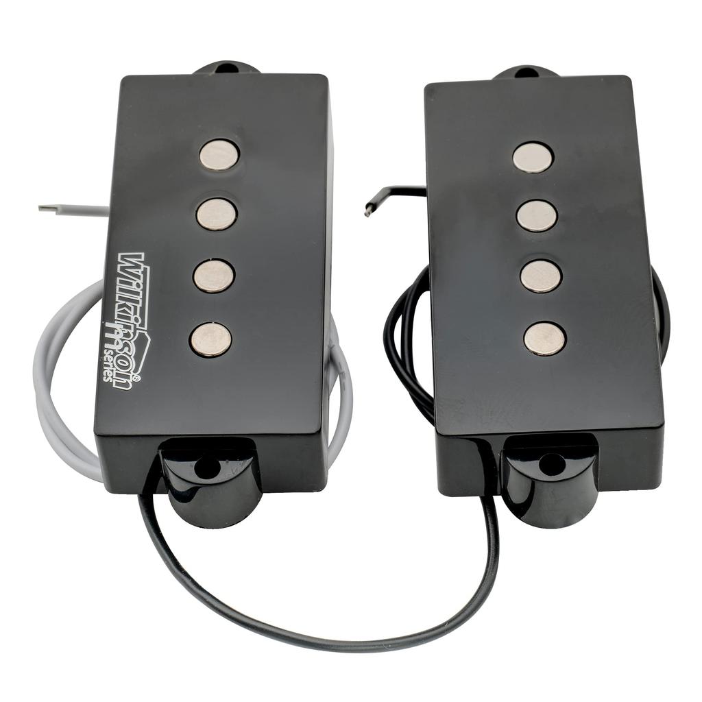 Wilkinson Variable Gauss Ceramic Precision Bass PB Pickup Split Coil for Electric Black 4-String Bass,