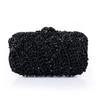Volle Steine Blume Party Box Clutch Lila/grün Kristall Abendtasche Hochzeit Braut Minaudiere Handtaschen Kette Damen Tasche