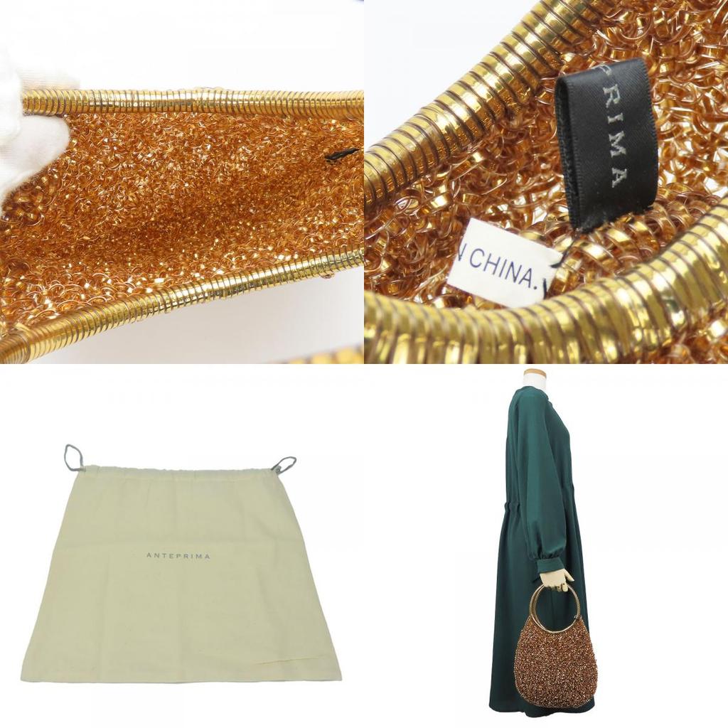 Used ANTEPRIMA Handbag Wire bag PVC Gold series Party