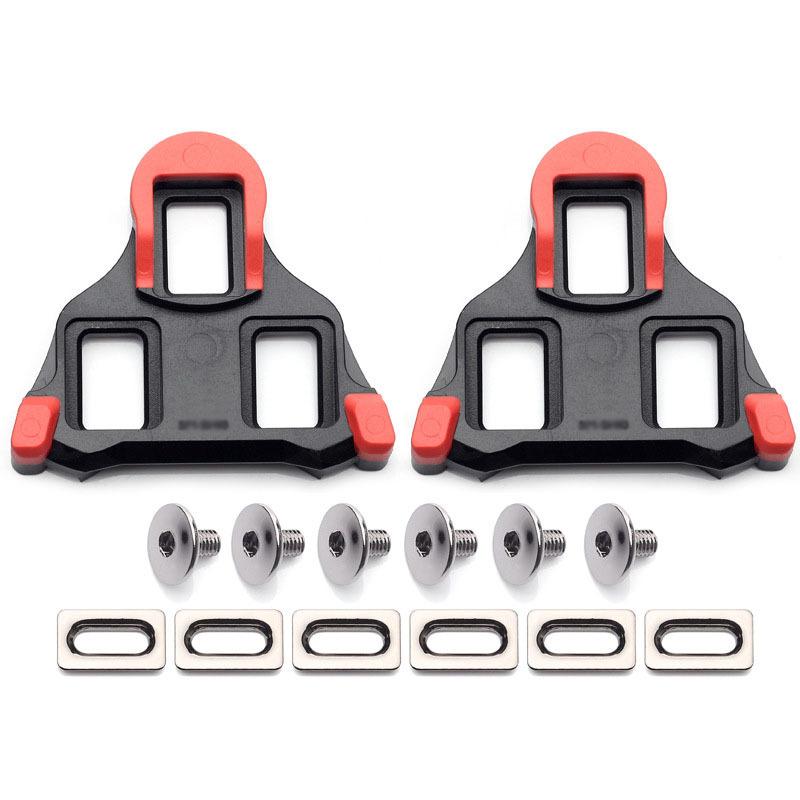 Self-Locking 6-Degree Bicycle Shoe Cleat Set for Road and Mountain Bikes with Lock-In Technology