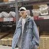 Men's Trendy Hooded Denim Jacket Two-Piece: Casual Autumn/Winter Loose Fit
