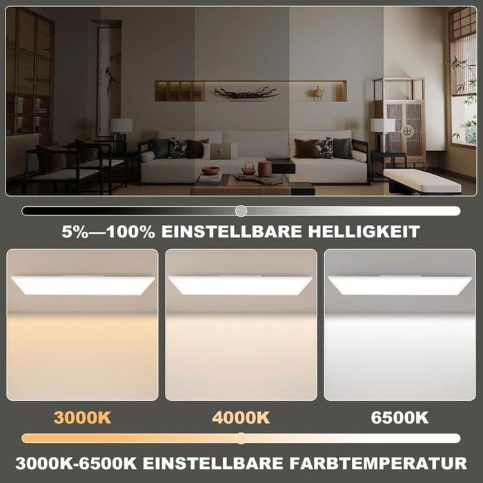 Plafonnier LED - NETTLIFE - LED 100x25 - 24W - RGB à intensité variable - Télécommande