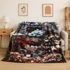 Classic S-Sonic Cartoon Game Flannel Blanket Soft Warm Throw Blanket for Bedroom Living Room Bed Travel Camping Picnic Gift