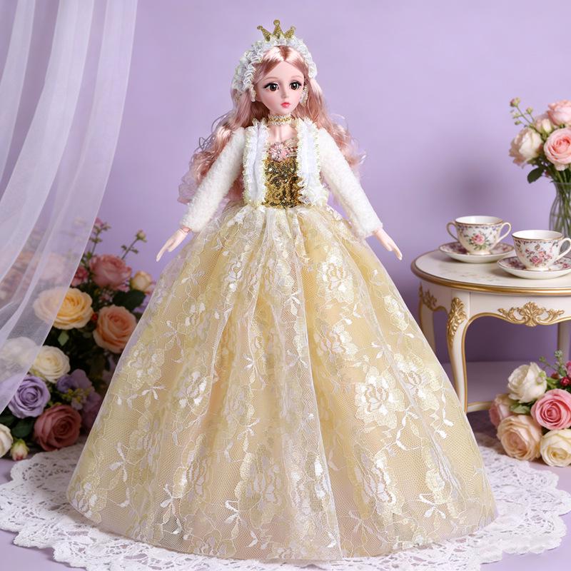 60cm Princess Dress-Up Doll Set for Girls - Perfect Birthday Gift