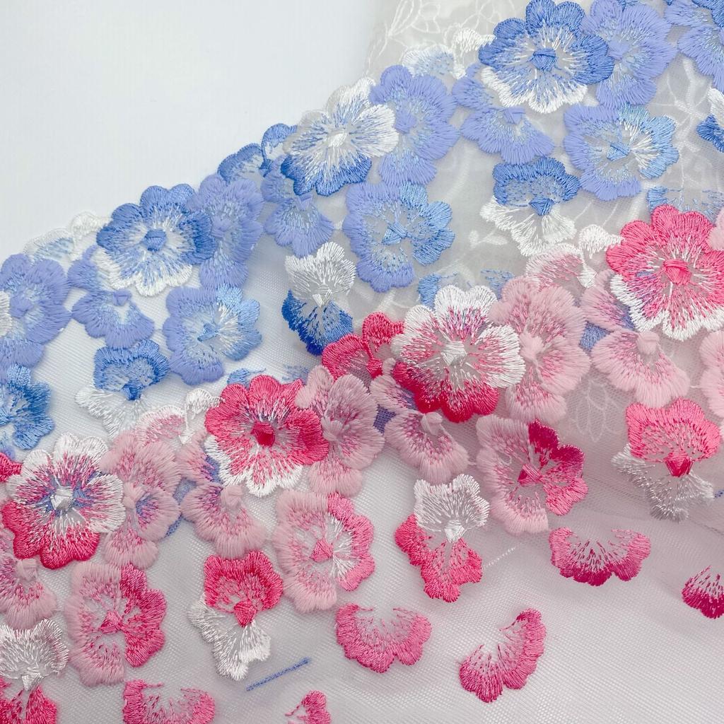 1/3 de yard de fil de polyester pressé pour fond de dentelle, idéal pour la broderie florale à faire soi-même, accessoires en dentelle, rideaux, coussins de canapé et décoration.