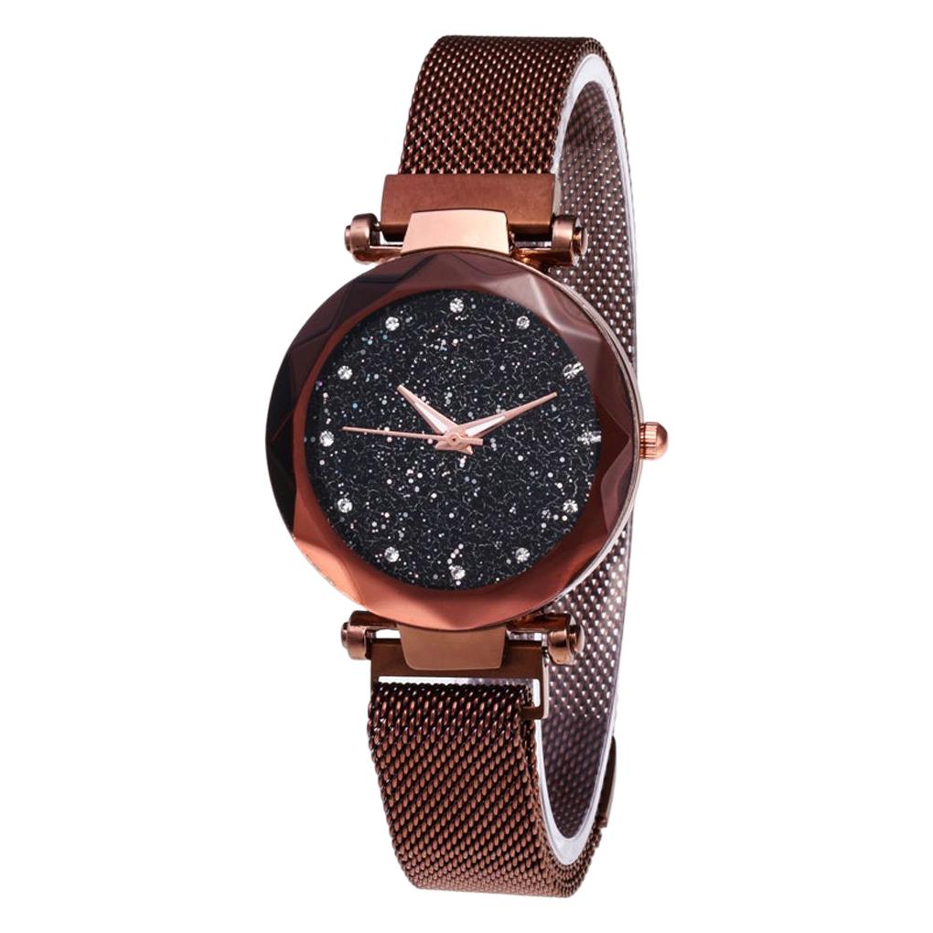 Ladies Magnetic Starry Sky Clock Luxury Ladies Watch Fashion Diamond Female Quartz Watch