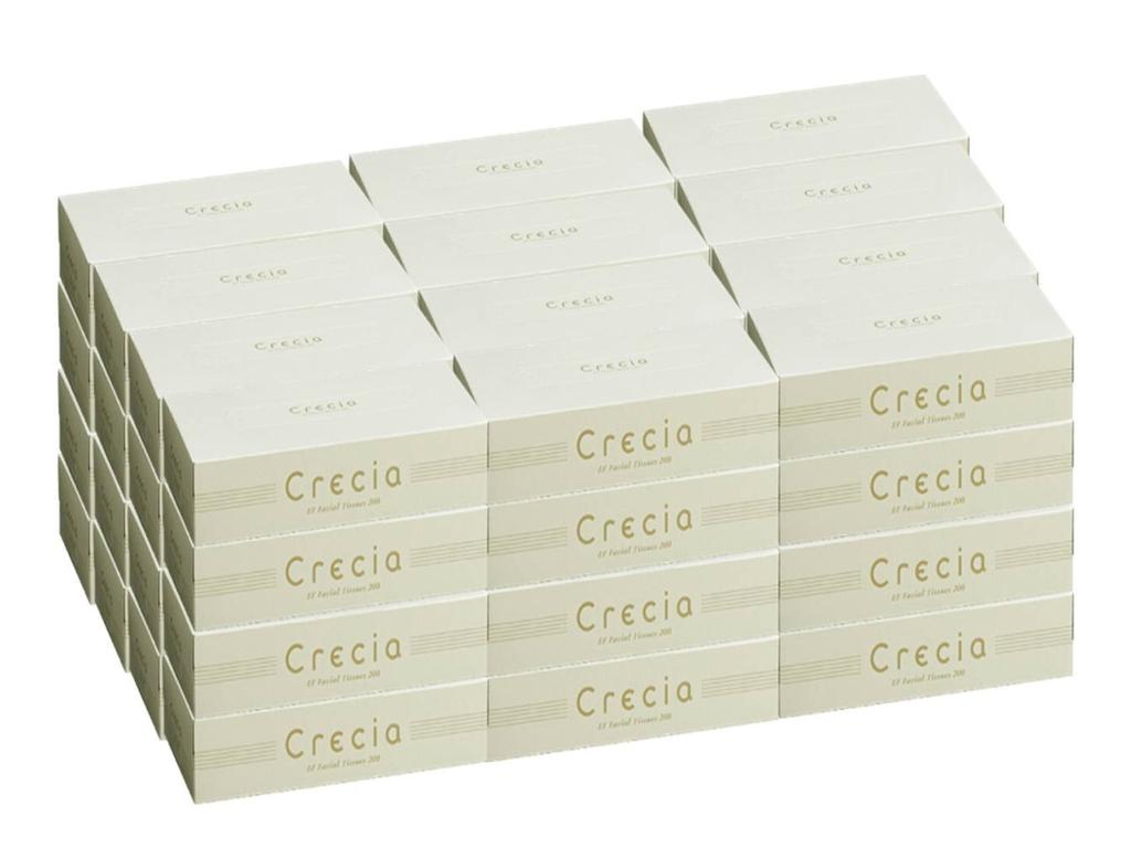 Crecia EF Tissue Regular for Commercial Use That Is Environmentally Friendly While Achieving a Soft 200 Pairs X 60 Boxes 43005 [Case Sales] 2-ply
