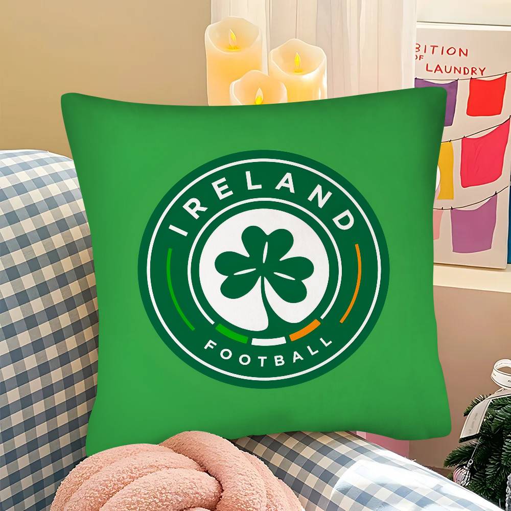 pc Ireland Flag Irish Harp Erin Go Bragh Pillow Case Fashion Square Pillowcase Bedroom Sofa Room Ins Decoration Leisure 40x40 cm