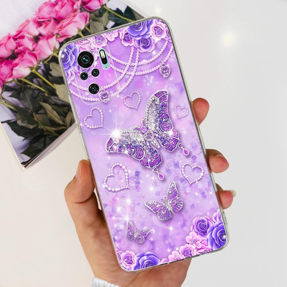 For Xiaomi Redmi Note 10 Case Note 10S Cute Cartoon Painted Cover Soft Silicone Case For Redmi Note 10 Pro Max Note10 10S Fundas