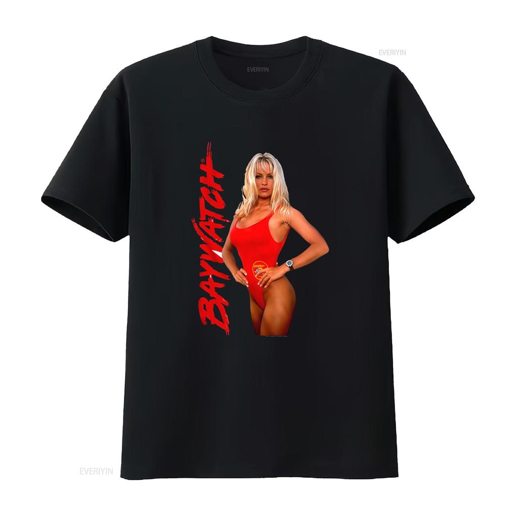 Baywatch Pamela Anderson Unisexs T Shirt 2X TV Beach Babe Lifeguard CJ Parker 2015 Red Print Design Vintage Soft