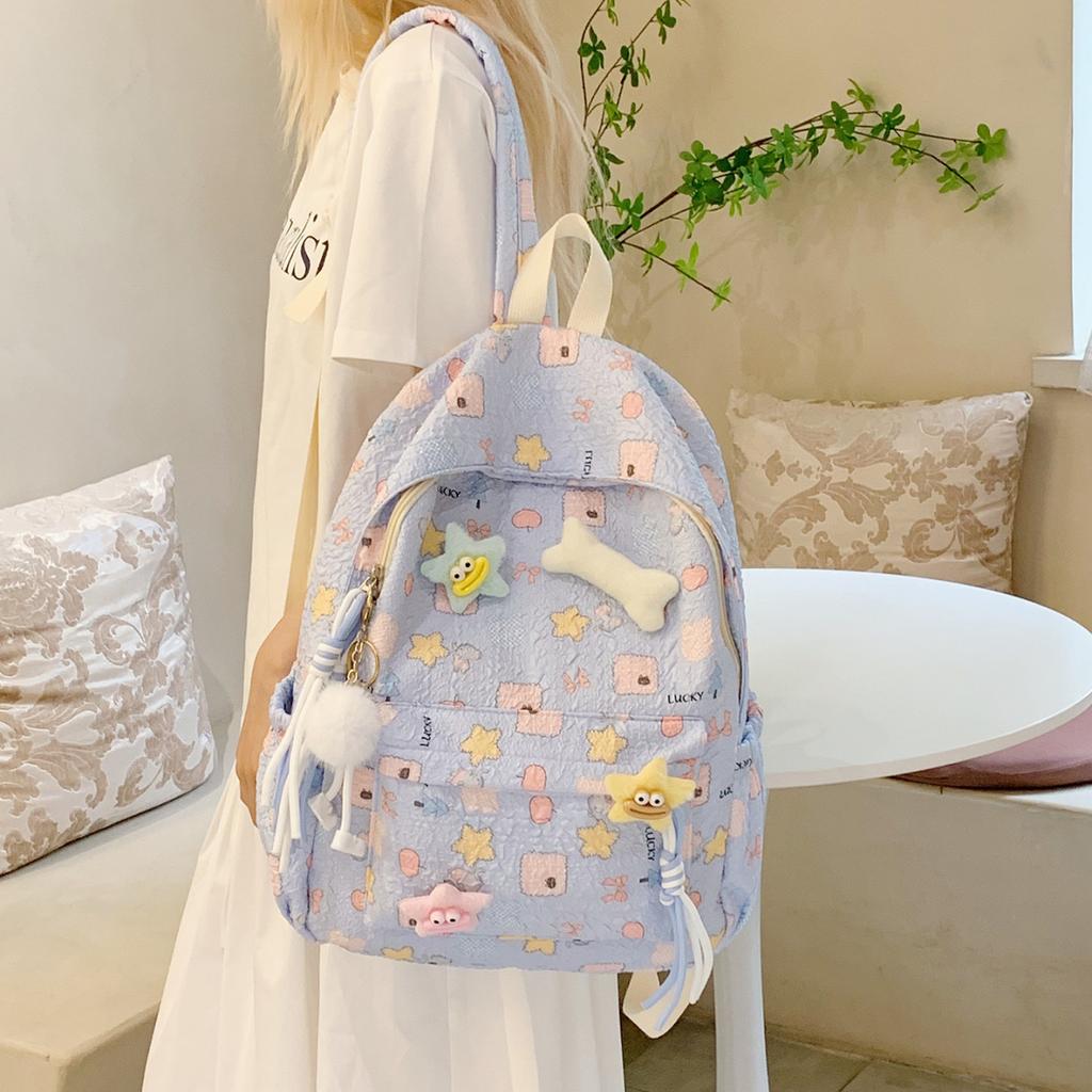 Schoolbag high-value schoolbag college student ins cute Japanese soft girl girl large-capacity versatile backpack backpack