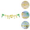 1 Set Seaside Beach Party Banner Bunting Summer Party Photo Booth Decor Bunting Glitter Banner