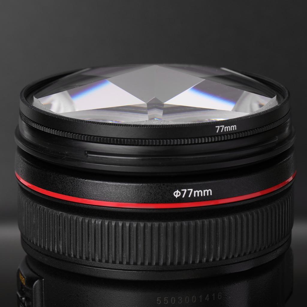 77mm Camera Filter Photography Foreground Blur Glass Pentaprism Filter Accessories