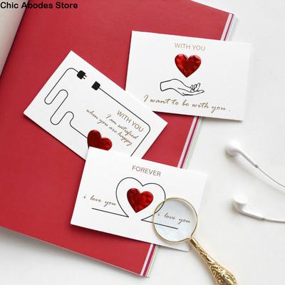Ich liebe dich Liebe Grußkarten Segnungen Festival Herzschlag Postkarte Handgemachtes Papier Hochzeitseinladung Valentinstag Geschenk