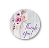 50Pcs Per Wad 1inch Floral Thank You Sticker Thank You Adhesive Label Scrapbooking for Envelope Seal Stationery Sticker