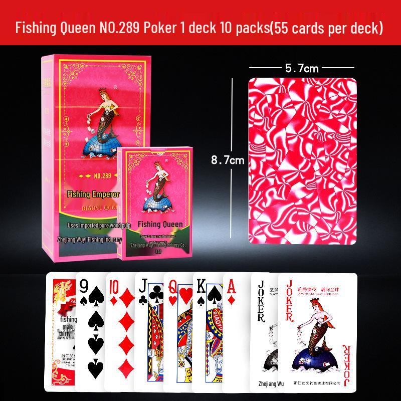 Carte da Poker da Pesca Originali: 10 Mazzi per Intrattenimento Domestico, Giochi da Tavolo, Guandan, Dou Dizhu.