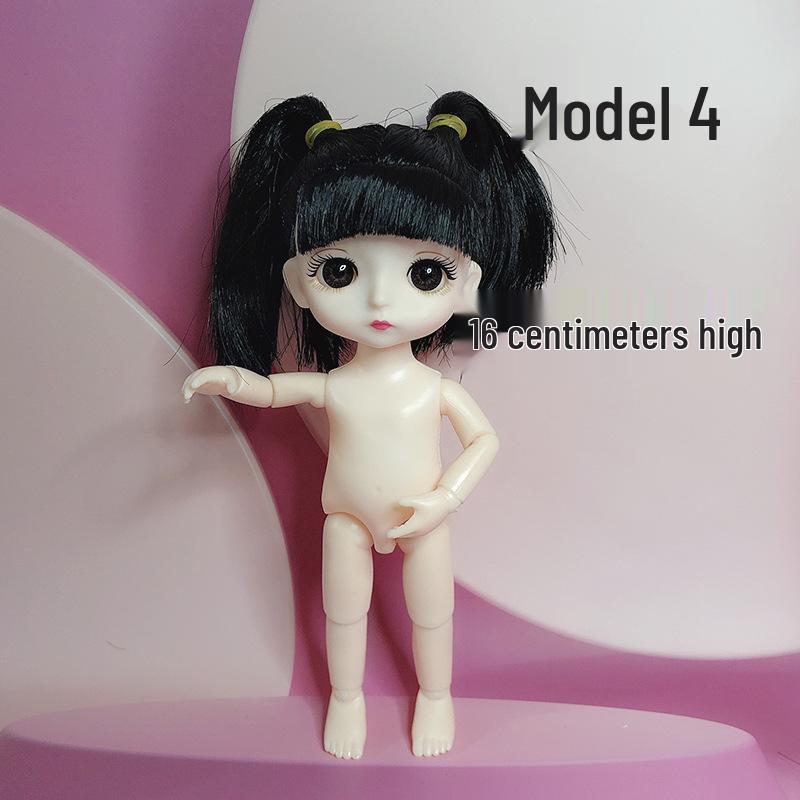 

6-дюймовая кукла для переодевания: 13 шарниров, тело 11 см, DIY макияж, аксессуары для смены тела и выражения Head + Body + Shoes