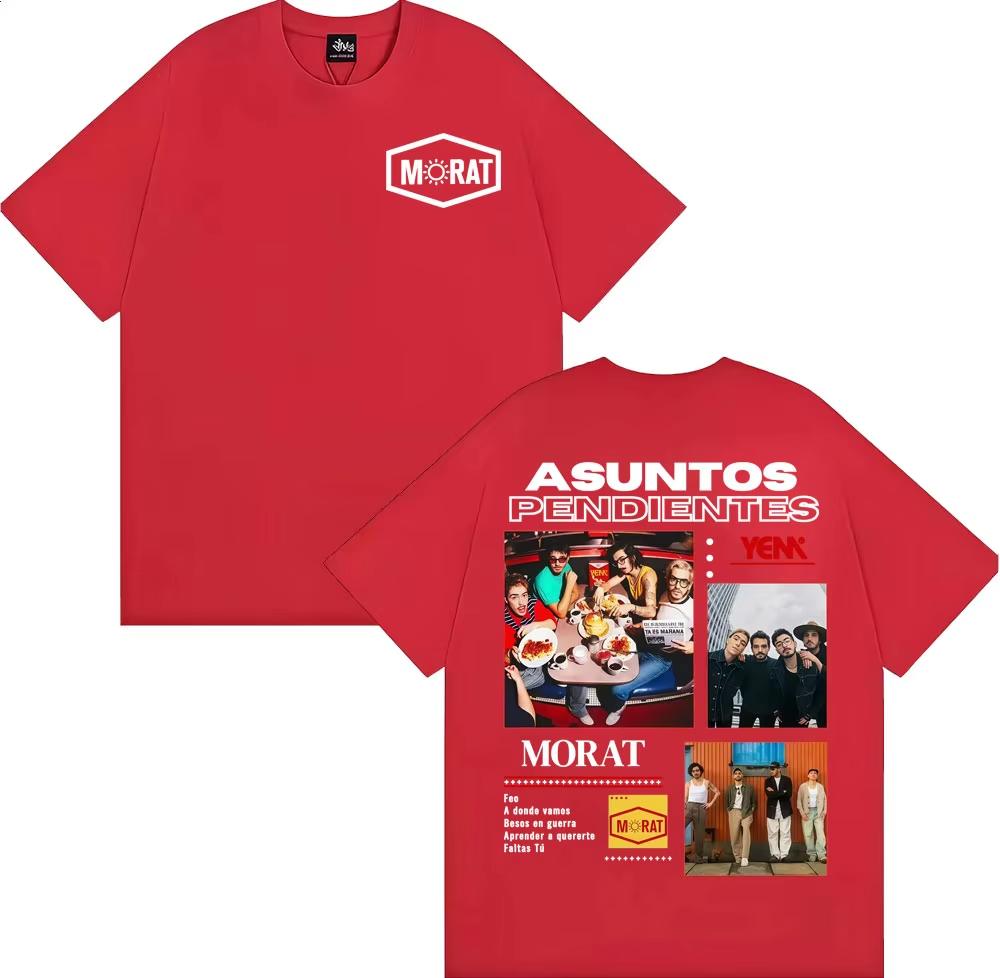 

Morat Band Asuntos Pendientes 2025 Tour T-shirt Men Women Harajuku Hip Hop Punk Rock T Shirts Cotton Casual Short Sleeve T-shirt 4XL