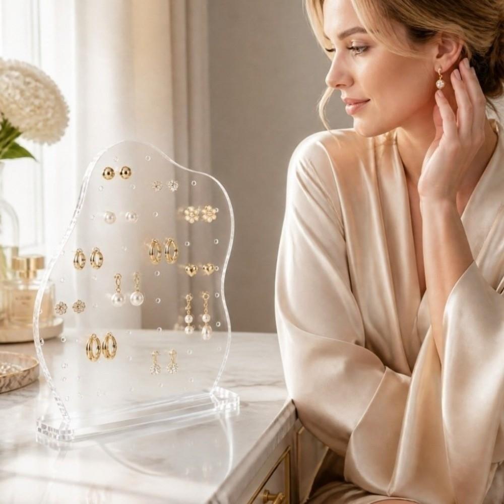 High-End Stud Jewelry Storage Organizer Clear Earring Holder Retail Market