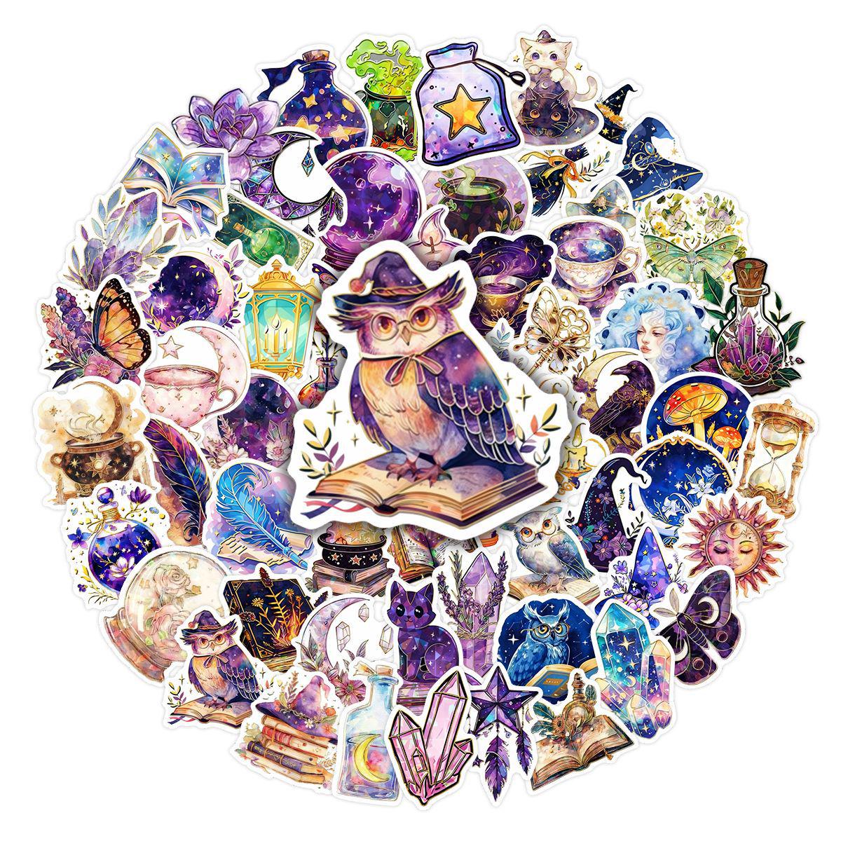 60 Fantasy Magic Watercolor Creative Children s Journal DIY Stationery Stickers